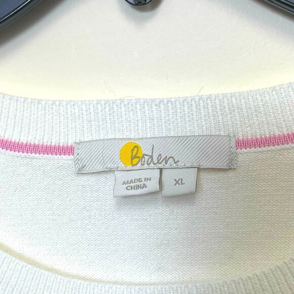 Boden Unique Embroidered sequin Tucan Tropical Knit Sweater XL - Picture 2 of 6